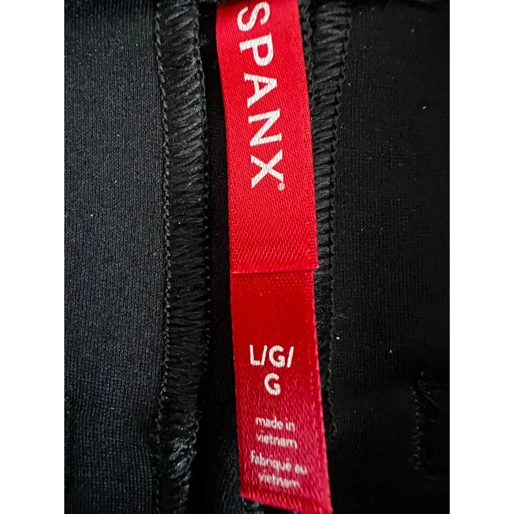 SPANX Black PerfectFit Ponte Slim Straight Pants Trousers‎ 20254R Pull On Size L